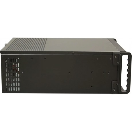 D-400-6-Black Black Steel 4U Rackmount Compact Stylish Server Chassis 6 External 5.25" Drive Bays