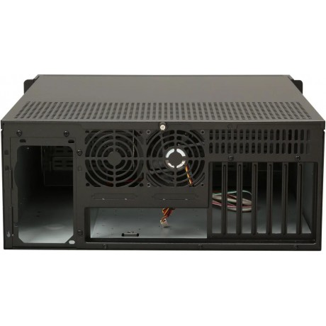 D-400-6-Black Black Steel 4U Rackmount Compact Stylish Server Chassis 6 External 5.25" Drive Bays