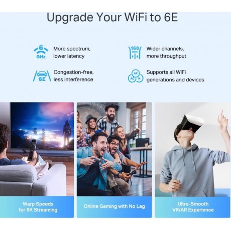 TP-Link Deco AXE5400 Tri-Band WiFi 6E Mesh System(Deco XE75 Pro) - 2.5G WAN/LAN Port, Covers up to 7200 Sq.Ft, Replaces WiFi Router and Extender, AI-Driven Mesh, New 6GHz Band, 3-Pack