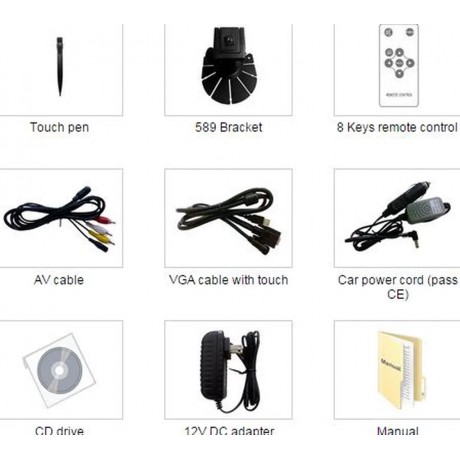 619-70NP/C/T 7" Touch Screen Control HDMI Monitor With VGA Connect With Computer AV Input, Built-in Speaker + Remote Control