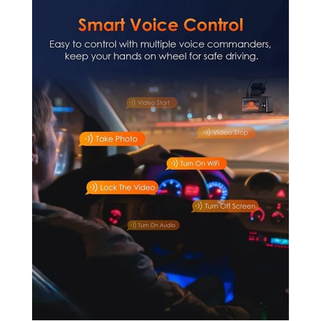 E3G 2.7K 3 Channel WiFi Dash Cam, 1944P+1080P+1080P Front and Rear Inside 3 Way Car Camera with GPS, Voice Control, IR Night Vision, Wireless Controller, 24 Hrs Parking Mode, Support 512GB Max