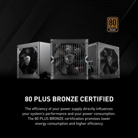 MAG A650BN 650W ATX 80 PLUS BRONZE Certified Active PFC Power Supply