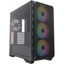 Montech AIR 903 MAX, E-ATX Mid Tower Case, High Airflow, 3x 140mm ARGB PWM & 1x 140mm PWM Fans Pre-installed, Tempered Glass Side Panel, Mesh Front, TYPE-C, Support 4090 GPUs, Black