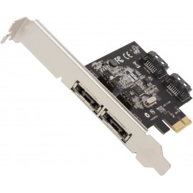PEXESAT322I PCI-Express x1 Low Profile Ready SATA III (6.0Gb/s) 2 Int/2 Ext SATA Controller Card