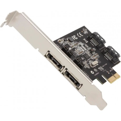 PEXESAT322I PCI-Express x1 Low Profile Ready SATA III (6.0Gb/s) 2 Int/2 Ext SATA Controller Card