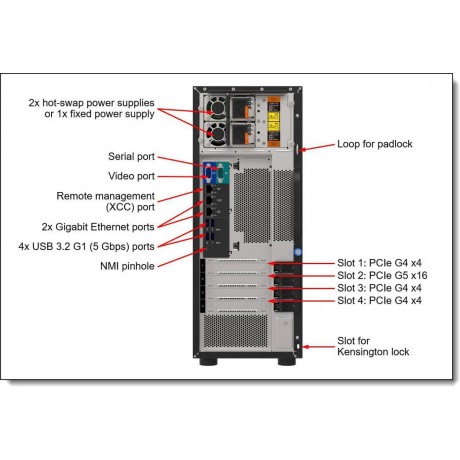 ThinkSystem ST250 V3 7DCEA023NA Tower Server - 1 x Intel Xeon E-2434 3.40 GHz - 16 GB RAM