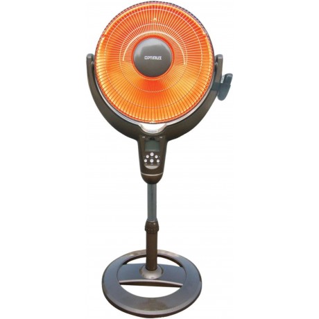 14" Oscillating Pedestal Digital Dish Heater, with Remote