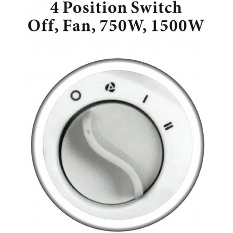 Heater Fan Portable with Thermostat - White