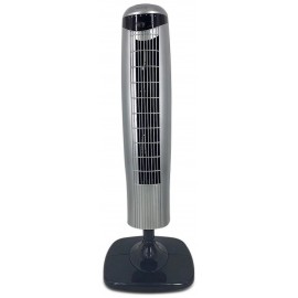 F-7414 35 Inch 3 Speed Pedestal Tower Fan with Remote Control and LED