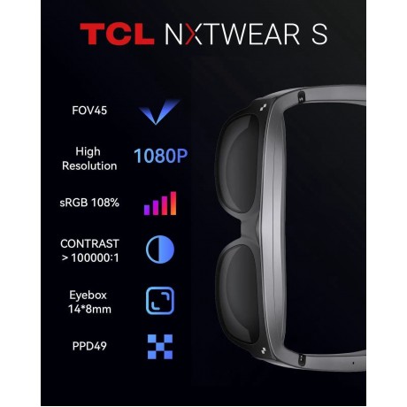 NXTWEAR S AR Glasses Micro OLED Augmented Reality 1080p Video Display XRGF68