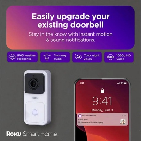 Video Doorbell & Chime, Wired Smart Doorbell