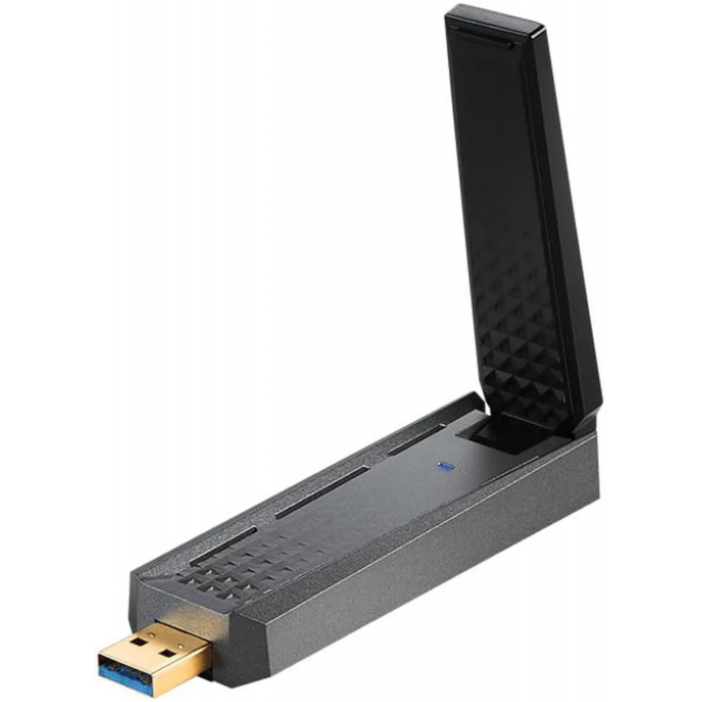 MSI AX1800 WiFi 6 Dual-Band USB Adapter - WLAN up to 1800 Mbps (5GHz, 2.4GHz Wireless), USB 3.2 Gen 1 Type-A, MU-MIMO, Adjustable Antenna, Beamforming, WPA3 - Wired Bracket Included