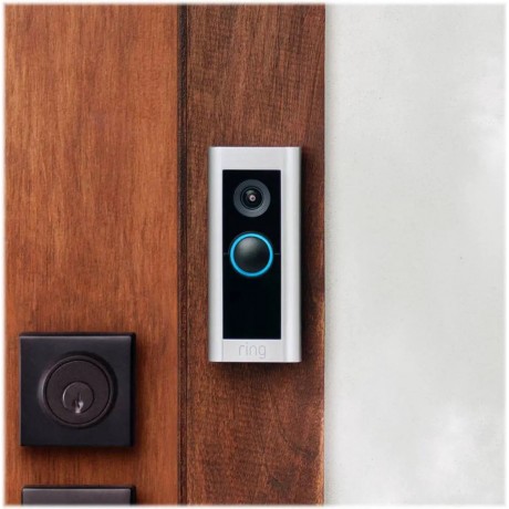 Wired Video Doorbell Pro, Smart WiFi Video Doorbell Wired - Satin Nickel