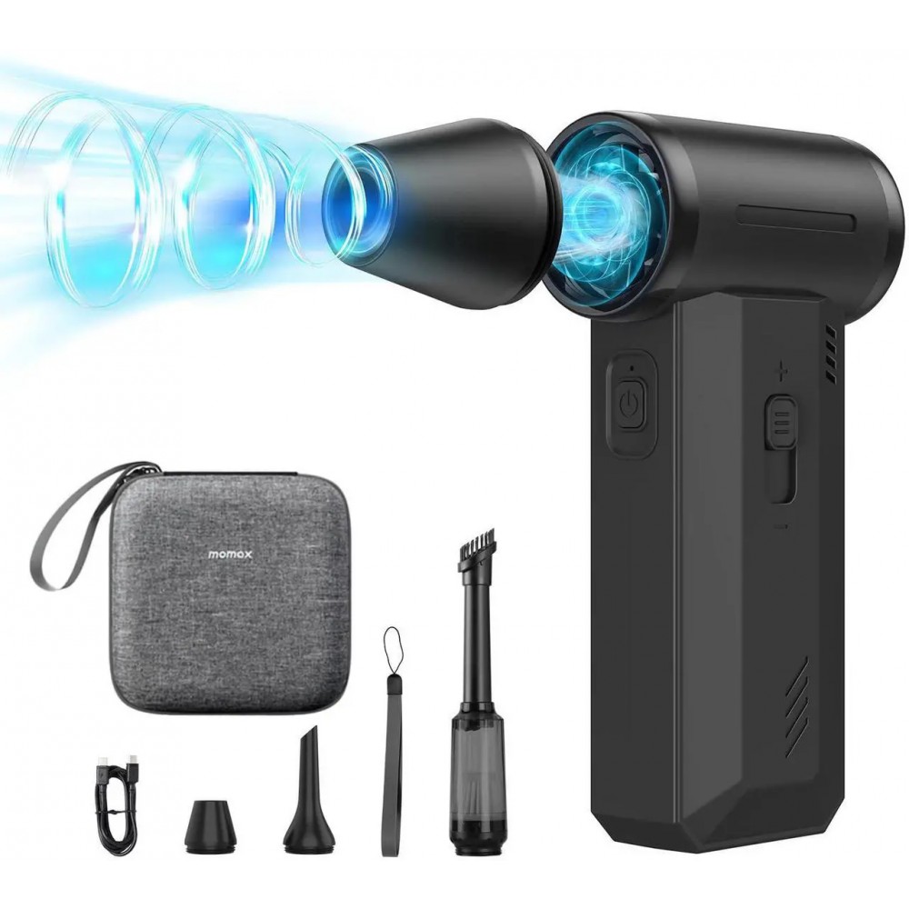 2-in-1 Electric Air Duster & Vacuum, 130,000 RPM Brushless Air Duster, 8KPA Car Vacuum 8000mAh Air Blower Wireless Handheld Vacuum for Car, Office and Home