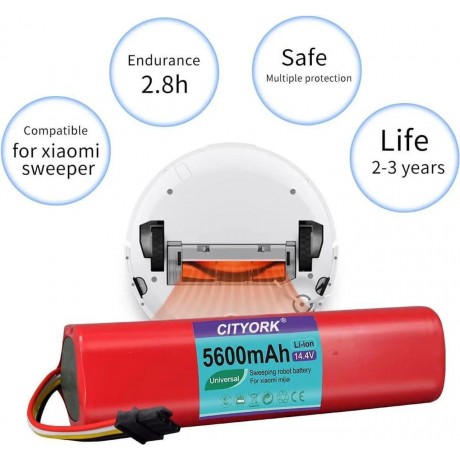 Replacement Battery for Xiaomi Vacuum Robot Cleaner Roborock E4 S4 S5 S6 S7,5600mAh