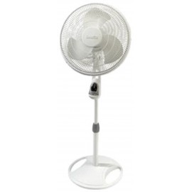 16" Oscillating Stand Fan, White