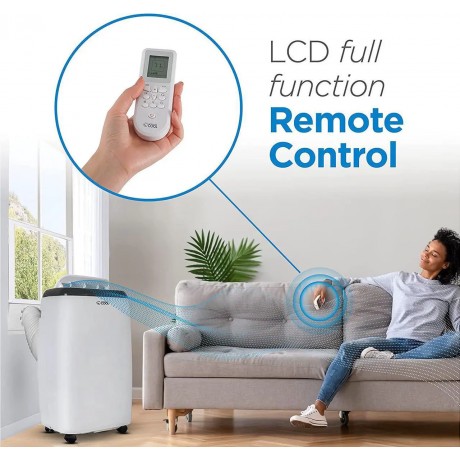 Commericial Cool Portable Air Conditioner with Remote Control, 12000 BTU, White