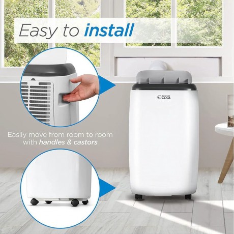 Commericial Cool Portable Air Conditioner with Remote Control, 12000 BTU, White