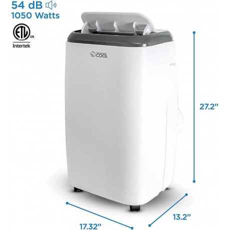 Commericial Cool Portable Air Conditioner with Remote Control, 12000 BTU, White