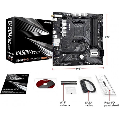 B450M/AC R2.0 AM4 AMD Promontory B450 Micro ATX AMD Motherboard