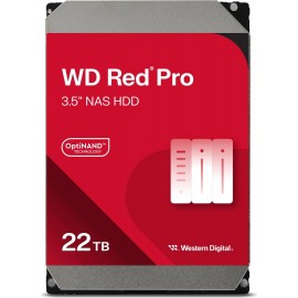 22TB WD Red Pro NAS Internal Hard Drive HDD - 7200 RPM, SATA 6 Gb/s, CMR, 512 MB Cache, 3.5"
