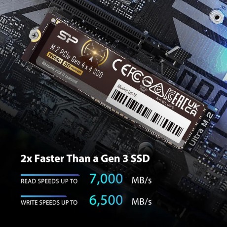 1TB US75 Nvme PCIe Gen4 M.2 2280 SSD R/W Up to 7,000/6,500 MB/s, PS5 compatible