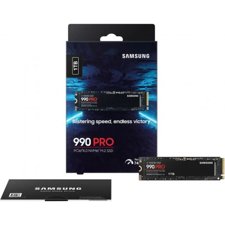 990 PRO SSD 1TB PCIe 4.0 M.2 2280 Internal Solid State Hard Drive, Seq. Read Speeds Up to 7,450 MB/s for High End Computing, Gaming, and Heavy Duty Workstations