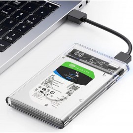2.5 USB 3.0 SATA HDD Box HDD Hard Disk Drive External HDD Enclosure Transparent Case Tool Free