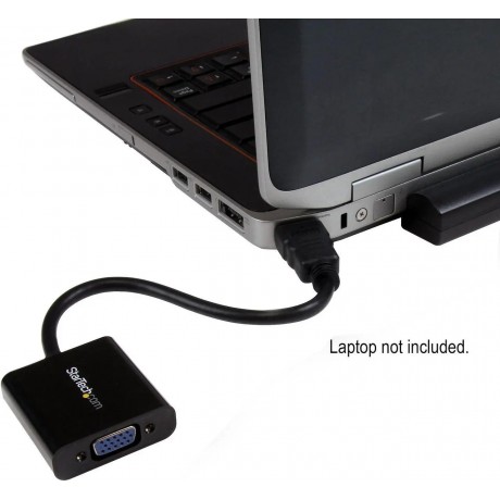 HD2VGAE2 HDMI to VGA Adapter - 1080p - 1920 x 1080 - Black - HDMI Converter - VGA to HDMI Monitor Adapter - 1 pack