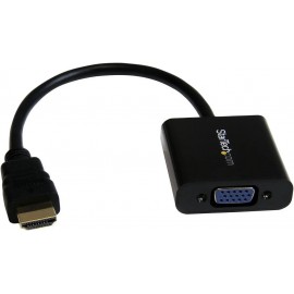 HD2VGAE2 HDMI to VGA Adapter - 1080p - 1920 x 1080 - Black - HDMI Converter - VGA to HDMI Monitor Adapter - 1 pack