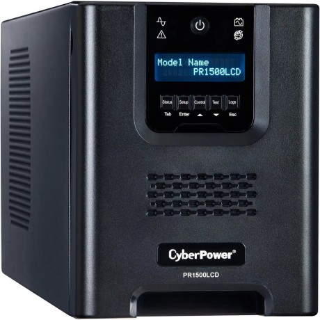 PR1500LCD Smart App Sinewave UPS Systems - 1500VA/1500W, 120 VAC, NEMA 5-15P, Mini-Tower, Sine Wave, 8 Outlets, LCD, PowerPanel