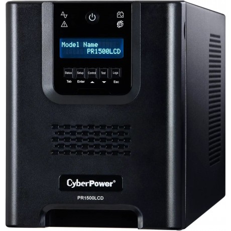 PR1500LCD Smart App Sinewave UPS Systems - 1500VA/1500W, 120 VAC, NEMA 5-15P, Mini-Tower, Sine Wave, 8 Outlets, LCD, PowerPanel