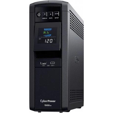 CP1500PFCLCD PFC Sinewave UPS Systems - 1500VA/1000W, 120 VAC, NEMA 5-15P, Mini-Tower, Sine Wave, 12 Outlets, LCD, PowerPanel