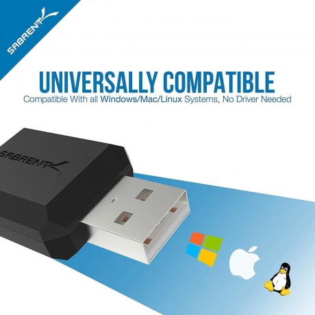 USB External Stereo Sound Adapter for Windows and Mac. Plug and Play No Drivers Needed