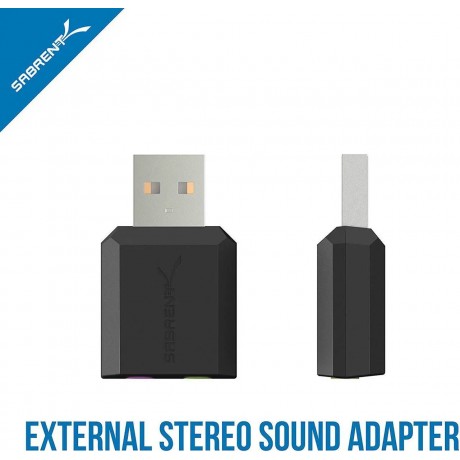 USB External Stereo Sound Adapter for Windows and Mac. Plug and Play No Drivers Needed